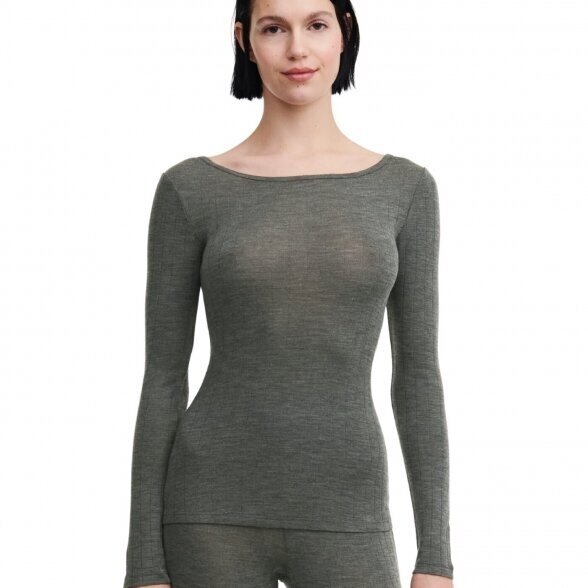 CHANTELLE Thermo Comfort  женская рубашка с длинными рукавами из шерсти и шелка 7