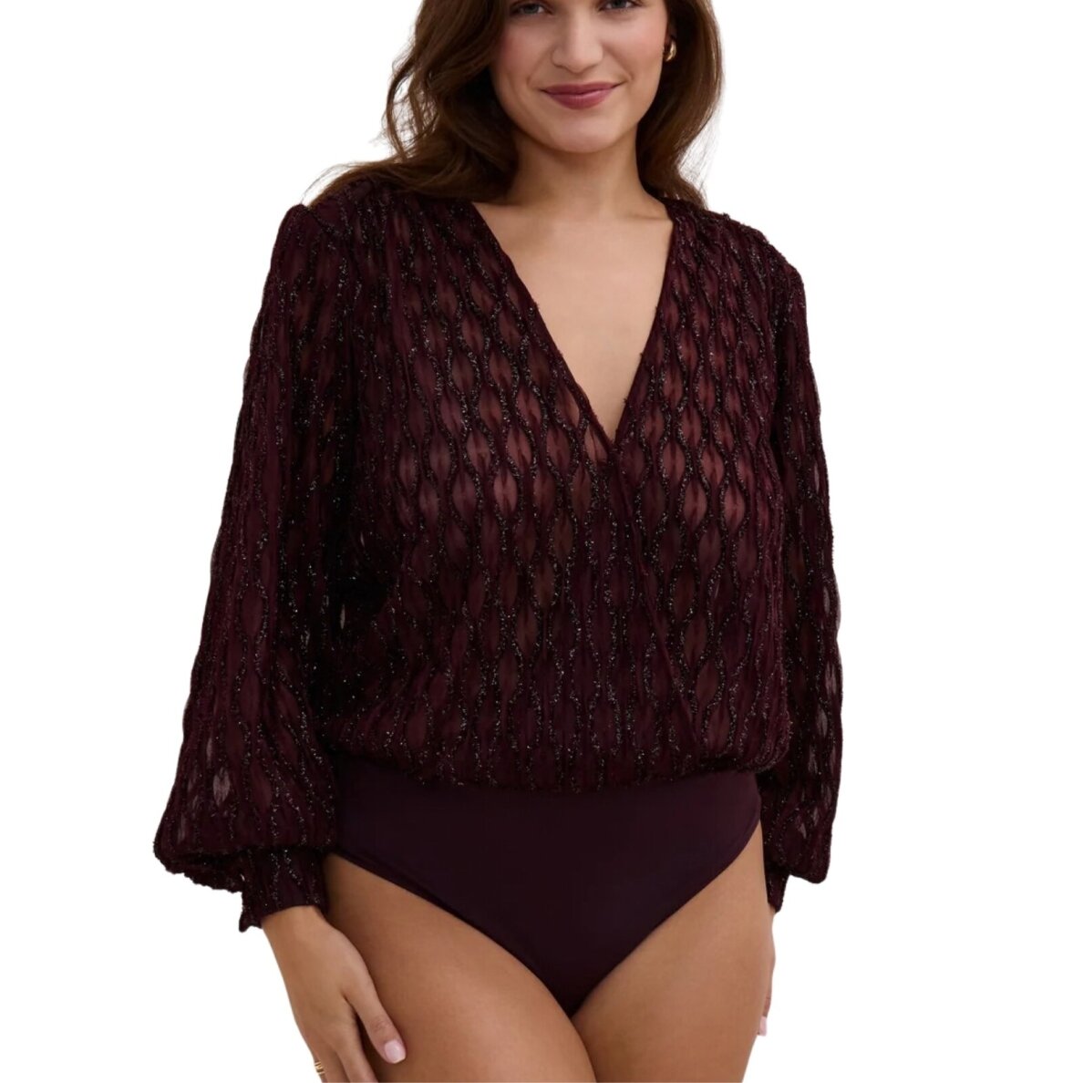 AUBADE Les Bodys by Aubade glaustinukė ilgomis rankovėmis Supreme Burgundy 6 AUBADE Les Bodys by Aubade glaustinukė ilgomis rankovėmis Supreme Burgundy 6