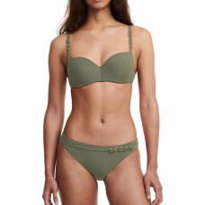 Chantelle Emblem Khaki Green swim bikini top
