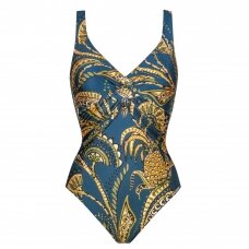 CHARMLINE Satin Fruits underwire shaping swimsuite