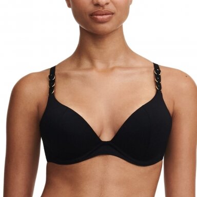 Chantelle Emblem Black push-up maudymosi kostiumėlio liemenėlė Chantelle Emblem Black push-up maudymosi kostiumėlio liemenėlė