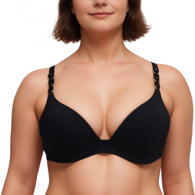 Chantelle Emblem Black push-up maudymosi kostiumėlio liemenėlė Chantelle Emblem Black push-up maudymosi kostiumėlio liemenėlė