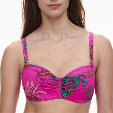 Chantelle Sauvage Pink Jungle peldēšanas krūšturis