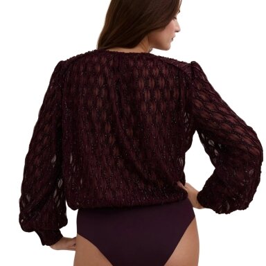 AUBADE Les Bodys by Aubade glaustinukė ilgomis rankovėmis Supreme Burgundy AUBADE Les Bodys by Aubade glaustinukė ilgomis rankovėmis Supreme Burgundy
