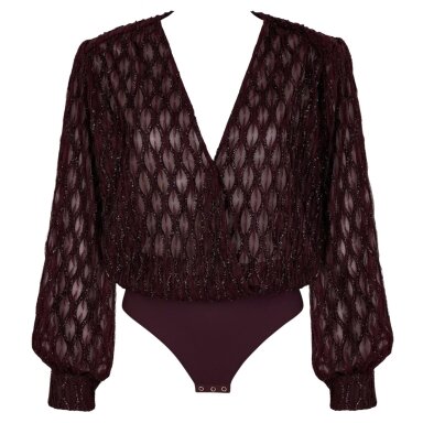 AUBADE Les Bodys by Aubade glaustinukė ilgomis rankovėmis Supreme Burgundy AUBADE Les Bodys by Aubade glaustinukė ilgomis rankovėmis Supreme Burgundy