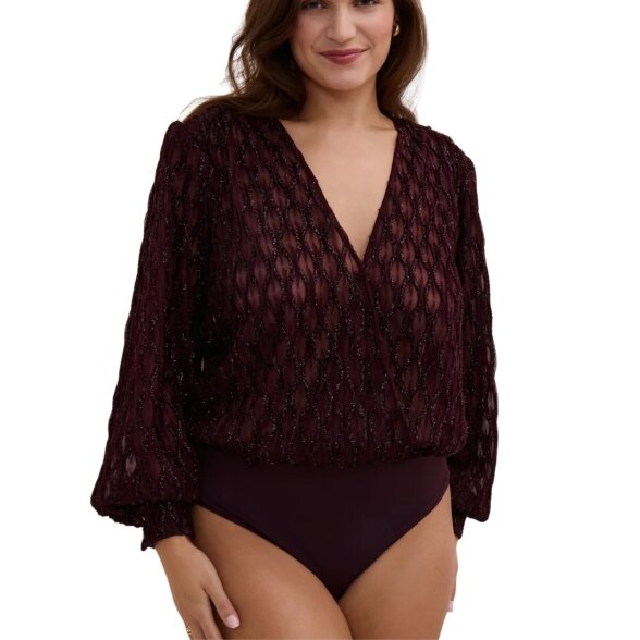 AUBADE Les Bodys by Aubade glaustinukė ilgomis rankovėmis Supreme Burgundy 6 AUBADE Les Bodys by Aubade glaustinukė ilgomis rankovėmis Supreme Burgundy 6