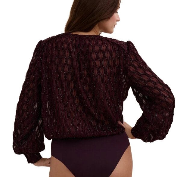 AUBADE Les Bodys by Aubade glaustinukė ilgomis rankovėmis Supreme Burgundy 1