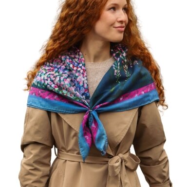 EMERALD RIVERS didelė vilnos skara Close Apart Navy Pink 100 × 100 cm EMERALD RIVERS didelė vilnos skara Close Apart Navy Pink 100 × 100 cm
