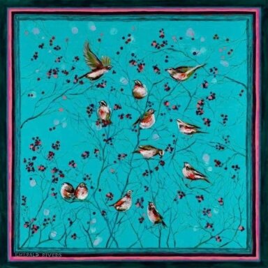 EMERALD RIVERS didelė šilko skara Catch the Moment Acqua Turquoise 100 × 100 cm EMERALD RIVERS didelė šilko skara Catch the Moment Acqua Turquoise 100 × 100 cm