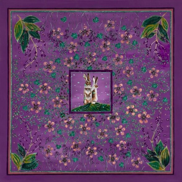 EMERALD RIVERS maža šilko skarelė Better Together Royal Amethyst 53 × 53 cm EMERALD RIVERS maža šilko skarelė Better Together Royal Amethyst 53 × 53 cm