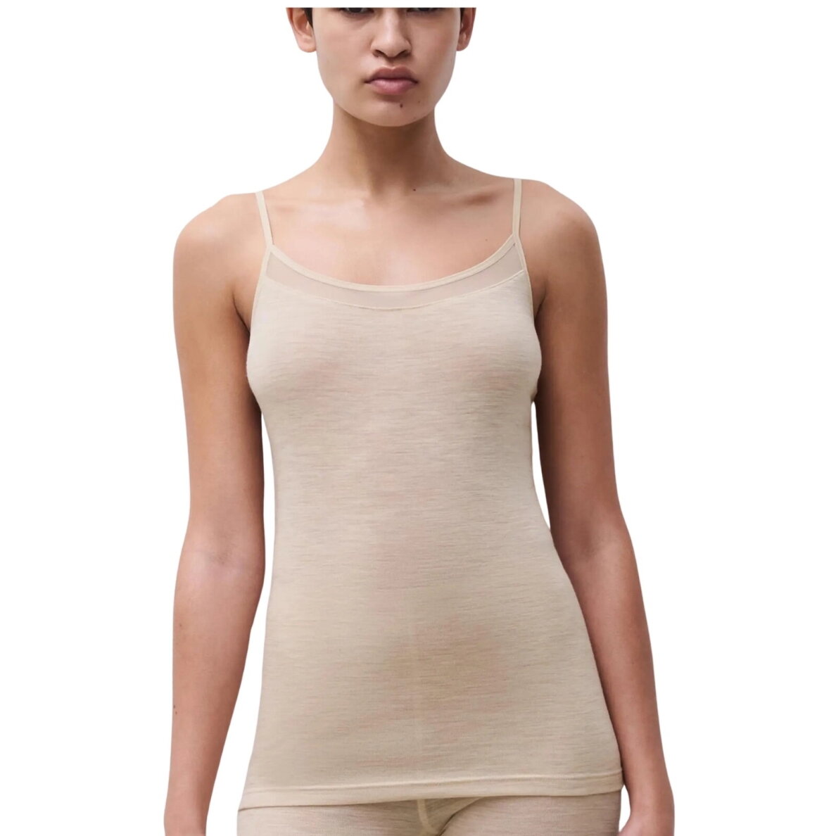 FEMILET Juliana merino vilnos marškinėliai siauromis petnešėlėmis 8