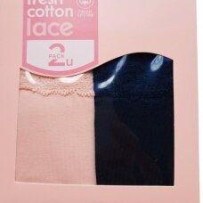 JANIRA P2 Brislip Fresh Cotton Lace kokvilnas sieviešu biksītes