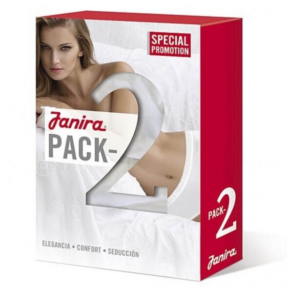 JANIRA Pack-2 Slip Essential 2 medvilninės kelnaitės 2