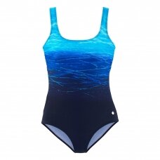 LASCANA Batik Blue Print vientisas maudymosi kostiumėlis