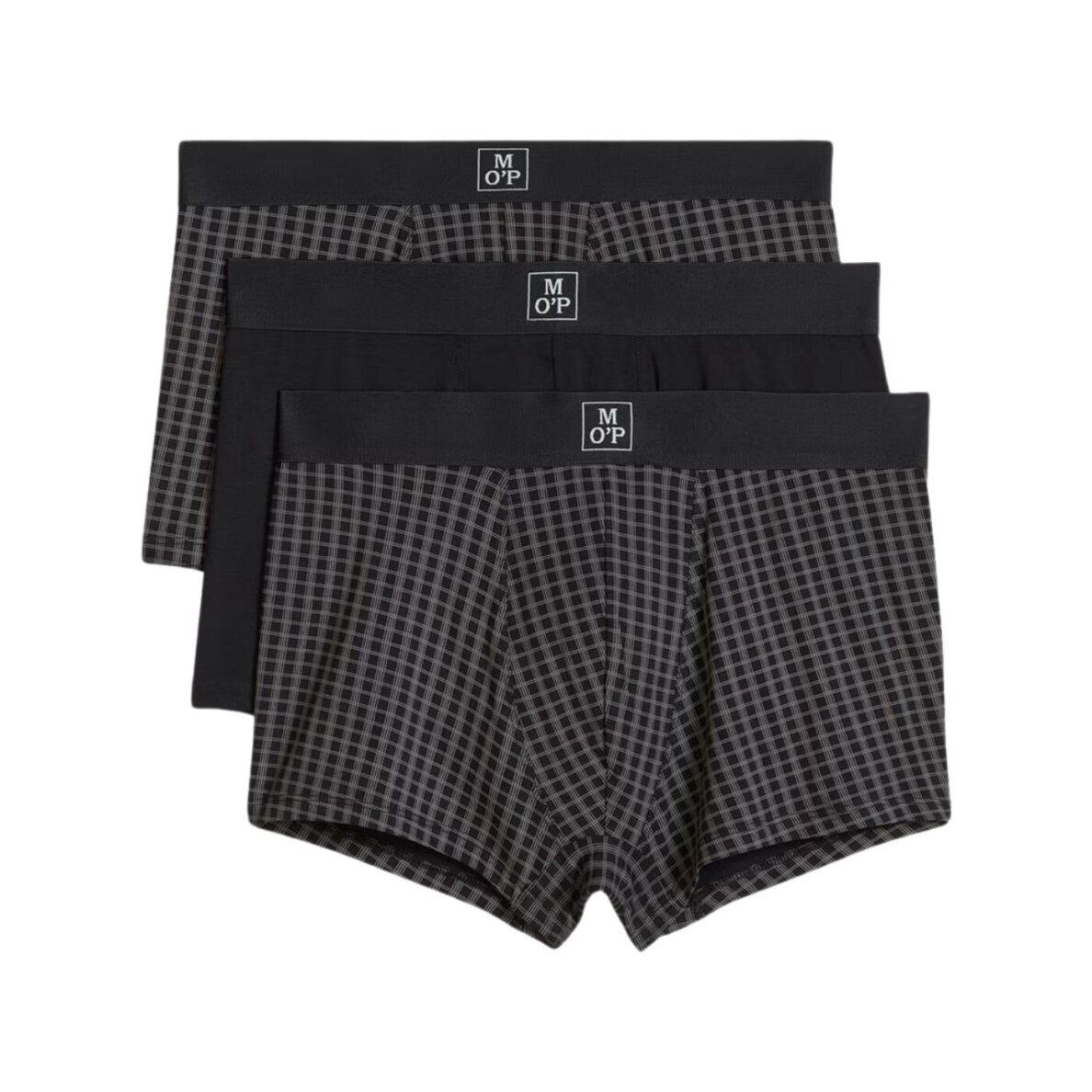 MARC O'POLO meeste trunk-aluspüksid 3 tk Black Print/Black 2