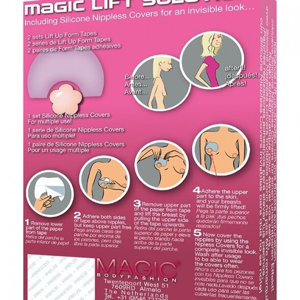 MAGIC BODY FASHION Lift solution breast lift tape with silicone nipple covers 2