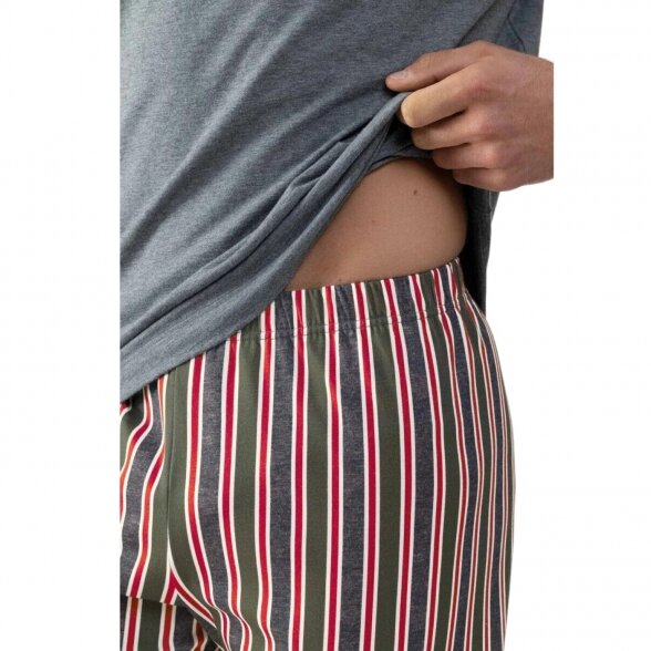 MEY Melange Striped мужская пижама с шортами 2
