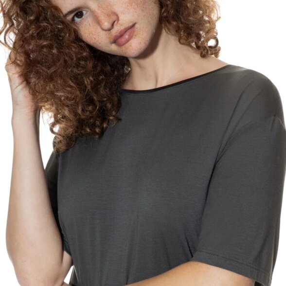 MEY Pure Chic Thunder Grey pagarināts nakts krekls 1