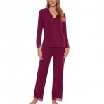 PRETTY YOU Bamboo Lace Bordeaux пижама