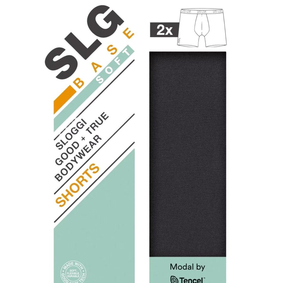 SLOGGI SLG Base Soft Shorts vyriškų apatinių kelnaičių komplektas, 2 vnt. 4 SLOGGI SLG Base Soft Shorts vyriškų apatinių kelnaičių komplektas, 2 vnt. 4