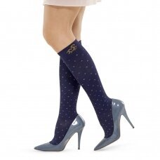 SOLIDEA Bamboo Pois compression knee highs