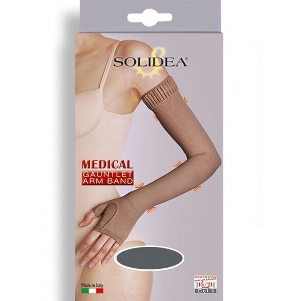 SOLIDEA Medical Ccl.1 kompresijas piedurkne ar pagarinātu plaukstas daļu